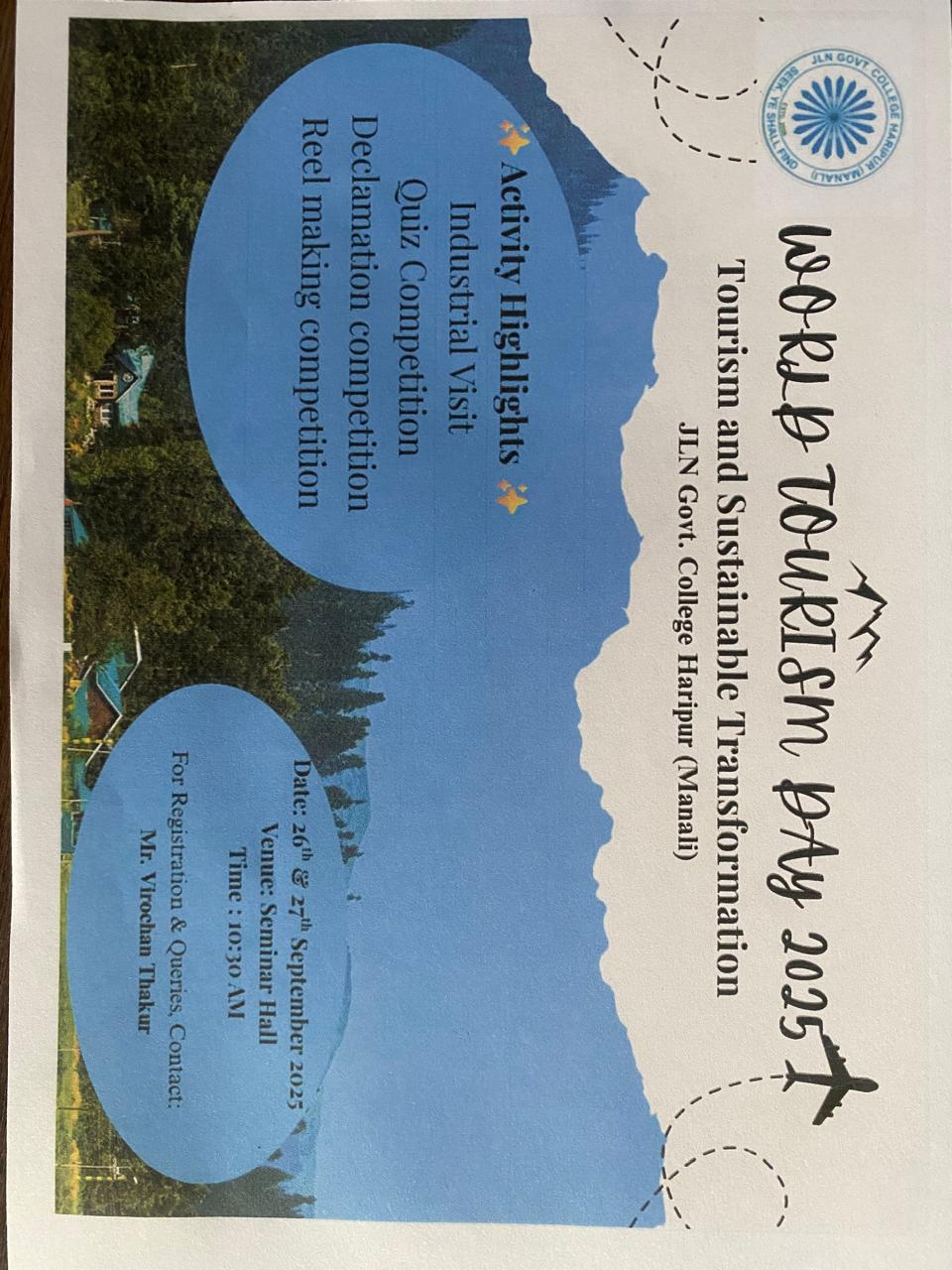 World Tourism Day Celebration (27/09/2025)